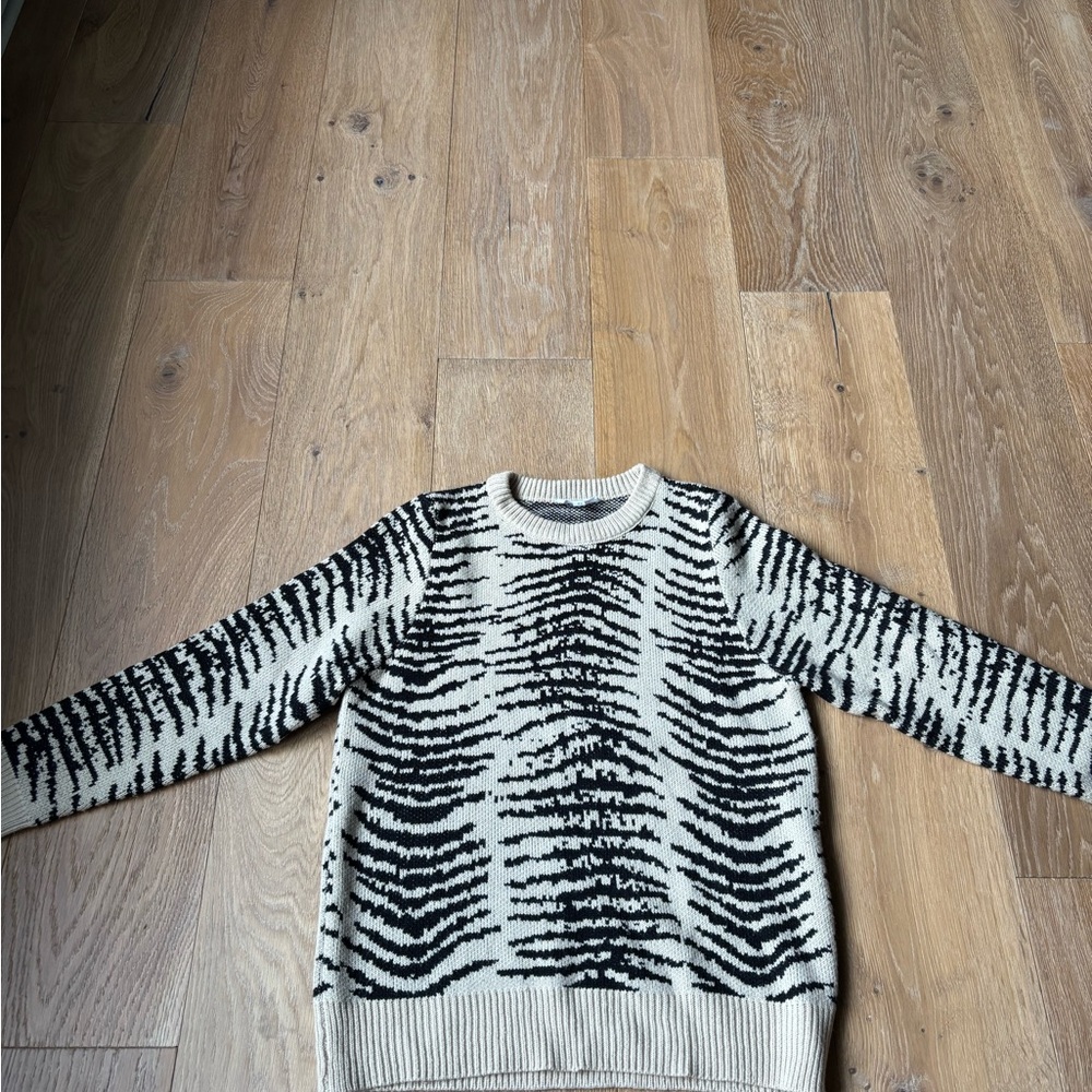 THML Cream and Black Knit Sweater